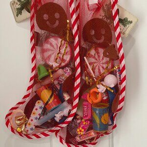 🎄2 Vintage Inspired Christmas STOCKING FILLED w FAVORS & SWEETS! (2)